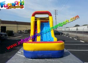 China 1000D PVC Tarpaulin Mini Inflatable Water Slide , Inflatable Wet Slides on sale