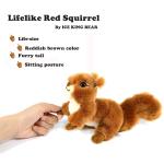 Lifelike Realistic Fur Squirrel Stuffed Animal Cute Squirrel Model Plush Toy