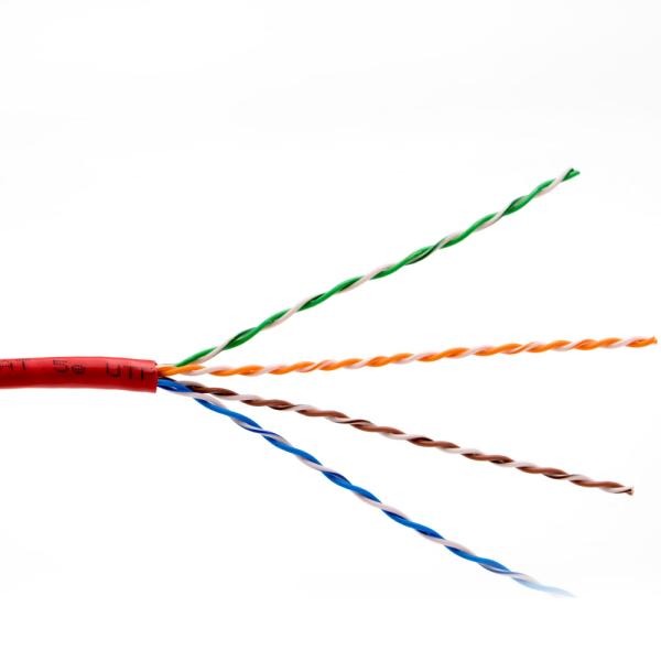Single Copper 3ft 5ft 7ft 10ft RED UTP Cat5e Patch Cables 24AWG / 26AWG