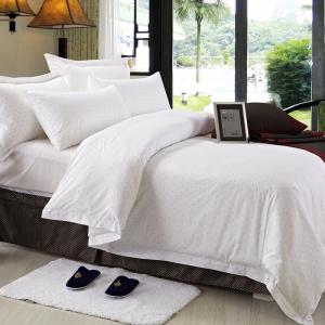 Double Size Hotel Bedding Linen Plain White Color And 400T With 100% Cotton