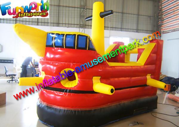 Quality Pirate Boat Commercial Bouncy Castles , Children Inflatable Bounce House for sale