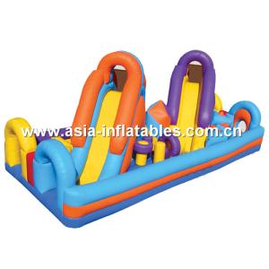 Wholesale Inflatable Obstacle Challenges Course With Double Slides from china suppliers
