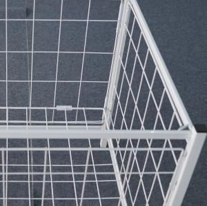 China Folding Metal Wire Basket  L*W*H 800*800*800 Size Metallic Q235 Material on sale