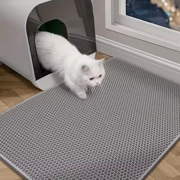 Washable Pet Accessories Double Layer Cat Litter Trapping Mat Waterproof