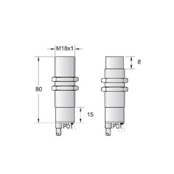 Customized Capacitive Proximity Sensor Corrosion Resistant Smooth Housing