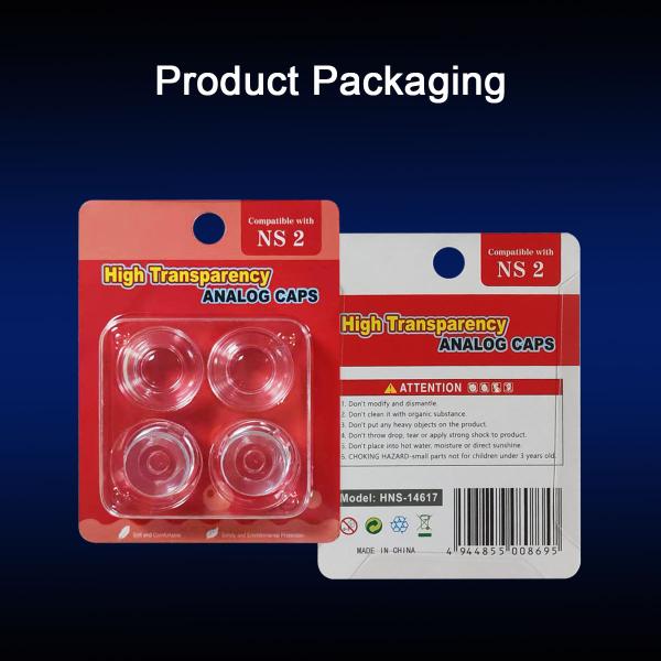 Ultimate Grip Combo for Switch 2: 4-Pack of Transparent Caps Featuring 2 Soft Silicone & 2 Durable Plastic Covers for Dual-Texture Gameplay