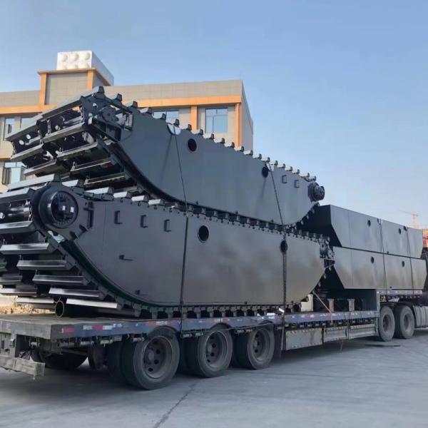 Defeng CUSTOMIZED AMPHIBIOUS EXCAVATOR TRACK PONTOON FLOATING TRACK With hydraulic piles USED FOR DX225 DH225 20 TONS EXCAVATORS