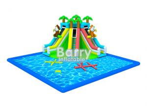 Wholesale Kids inflatable water park equipment , OEM/ODM jungle inflatable water slide pool park from china suppliers