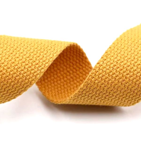 Dansky Custom Logo Polyester Cotton Webbing Straps Sustainable Plain Multi-Color Knitted Cotton Plain Webbing Tape for Bags