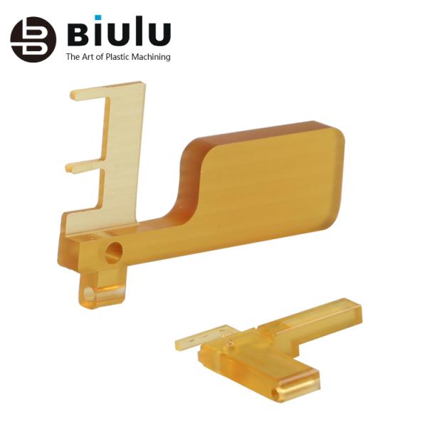 High Precision Custom PVDF Machining 0.01mm Tolerance Yellow Color Small Size