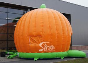Wholesale Halloween Inflatables Giant Pumpkin Kids Bounce House Double for outdoor party from china suppliers