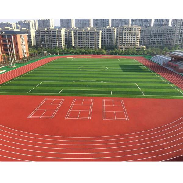 Two Layers Outside Basketball Court Flooring , Rubber Athletic Flooring For Jogging