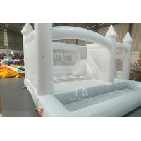King Inflatable White Bounce Castle Slide Ball Pit Combo Jumper Bouncy House Wedding Party Decorations Jumping Bed