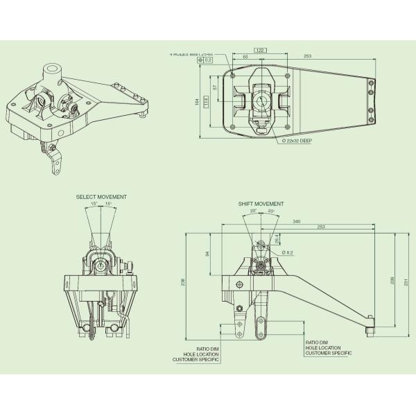 High-Performance 923 Series Industrial Horizontal Shifter