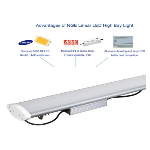 Dimmable 80W Tri - Proof Linear Ceiling Light Fixture Anti Corrosion Dustproof