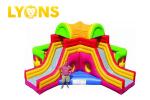 Funny Giant Rainbow Inflatable Bouncer Combo for Children / Castle Bounce House