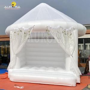 China 5*4*5M Inflatable White Wedding Bouncy Customized Commercial Adults Kids Inflatable Castle on sale