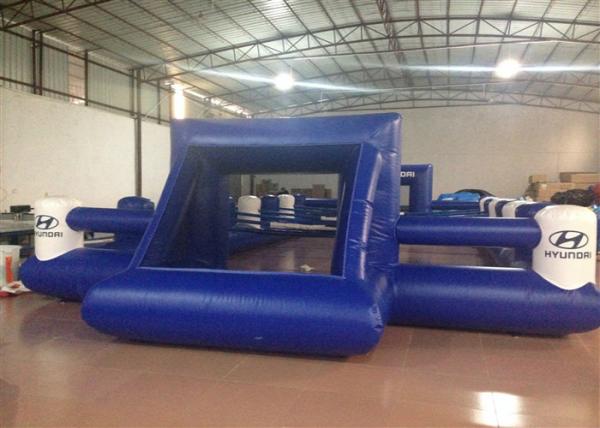 Quality Outdoor Funny Inflatable Football Games Digital Printing dark blue customized inflatable football area for sale