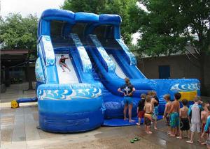 Wholesale Professional Inflatable Double Water Slide With Splash Pool Three Year Warranty from china suppliers