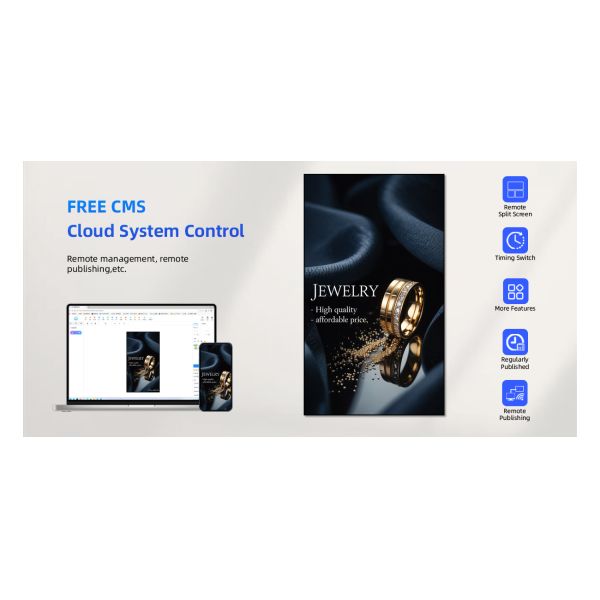 Digital Signage Advertising Display HD for Window Android 11