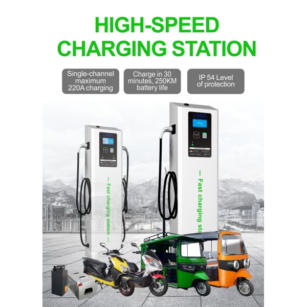 Electric Two Wheeler Fast Charging Station Three Phase Single Channel 11KW OEM