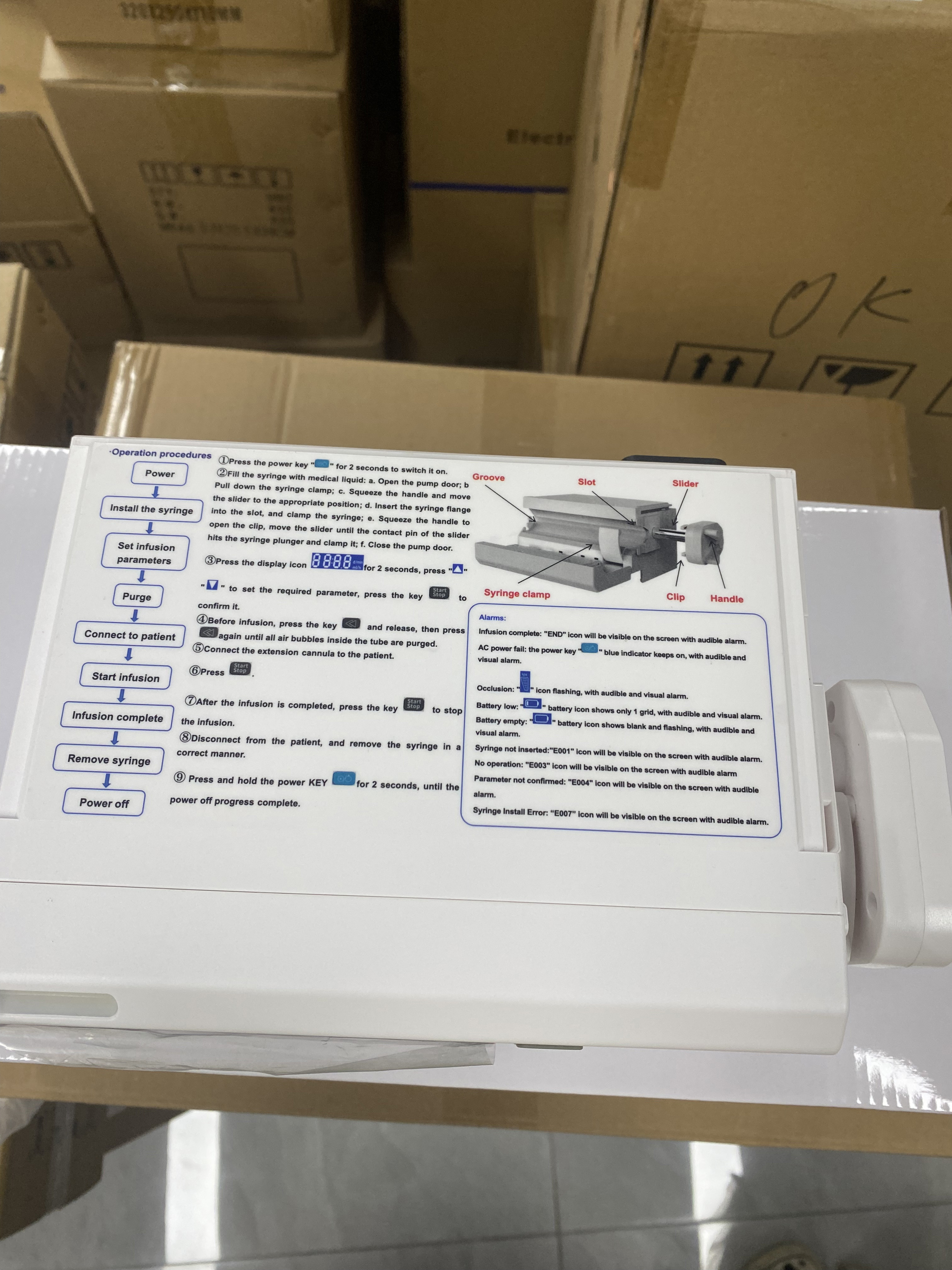 Hospital Medical Electric Syringe Pump With Druglibrary Infusion