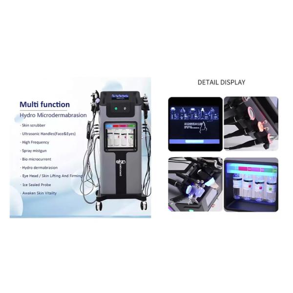 Multi Function 8 Handles Hydro Oxygen Facial Machine Elight Probes