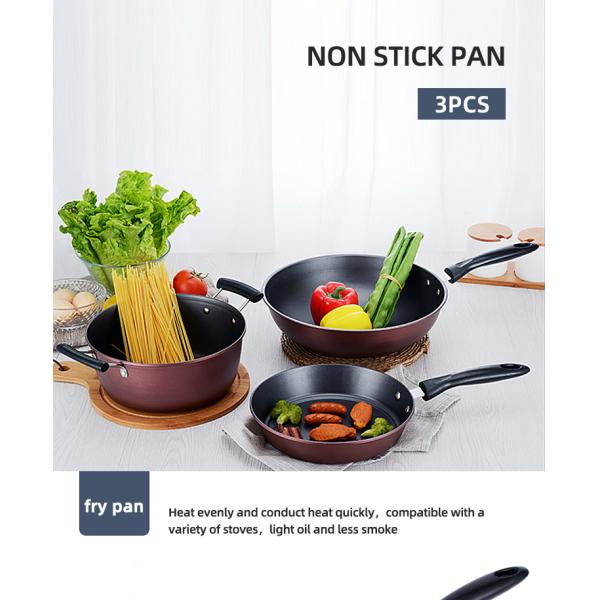 Non Stick Multifunctional Kitchen Cast Iron Cookware Set With Bakelite Handle