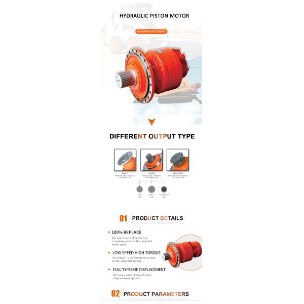 Smooth Running Radial Hydraulic Motor Slow Speed High Torque Motor Low Speed