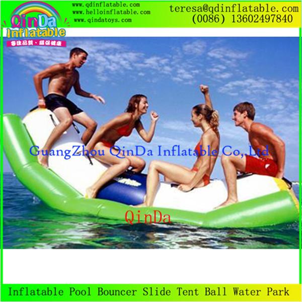 Quality Fashion Durbale 0.9mm Thickness PVC Tarpaulin Inflatable Water Totter Seesaw for sale