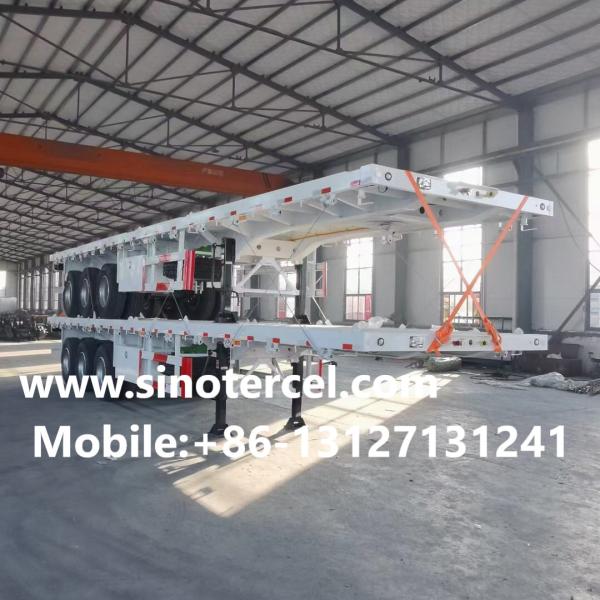 30 Foot 3 Axle Flat Bed Semi Trailer 30-50 Tons