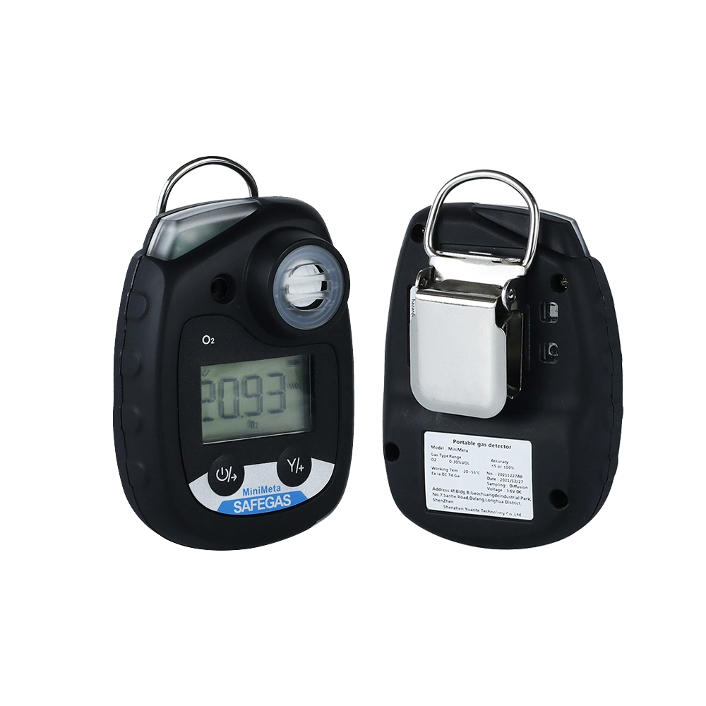 Mini Size Single H2S Hydrogen Sulfide Gas Detector 0 - 100PPM With Back Clip