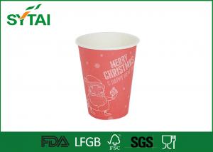 Printing Coffee and Hot Chocolate Single Wall Paper Cups , Recycled Paper Drinking Cups with Lids