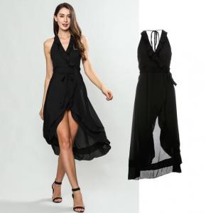 Wholesale 2019 New Fahion Halter Neck Wrap Dress for Women from china suppliers