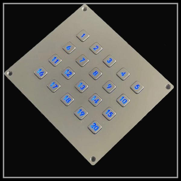 Black Panel Backlit Numeric Keypad Stainless Steel Metal Translucent LED Lighted Keypad