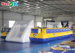 China Giant Inflatable Football 8*5m PVC Tarpaulin Inflatable Sports Games Inflatable Football Pitch on sale
