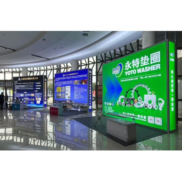Versatile modular EXPO STAND suitable for various booth sizes and adaptable layouts enhancing presence at industry events