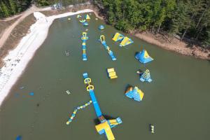 China Logo Printing Customized Inflatable Water Sport / Aquapark For Lake PVC Tarpaulin on sale