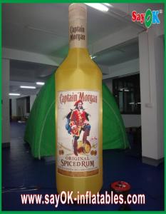 China Polyester Yellow Inflatable Wine Bottle / commercial grade inflatables on sale