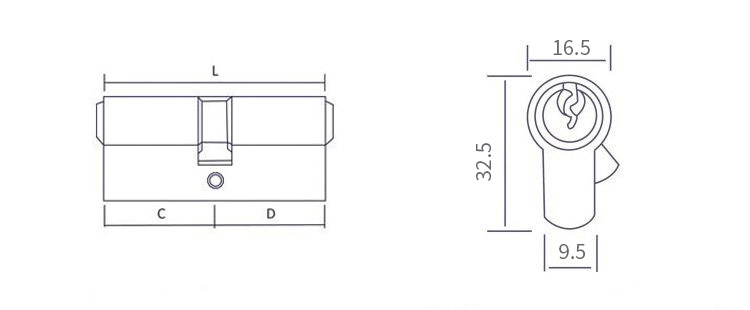 120mm Double Cylinder Door Lock Customized Door Cylinder Lock Replacement
