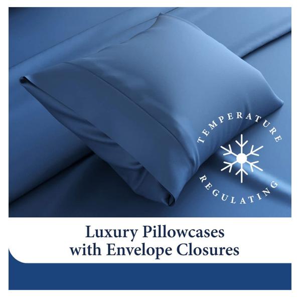 600TC Egyptian Cotton Home Bed Sheet Set with Customized Size Fitted Sheet and Cooling Flat Sheet