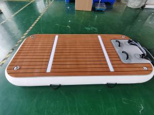 Wholesale Custom Made 3x1m Inflatable Floating Boat Dock Wood Color from china suppliers