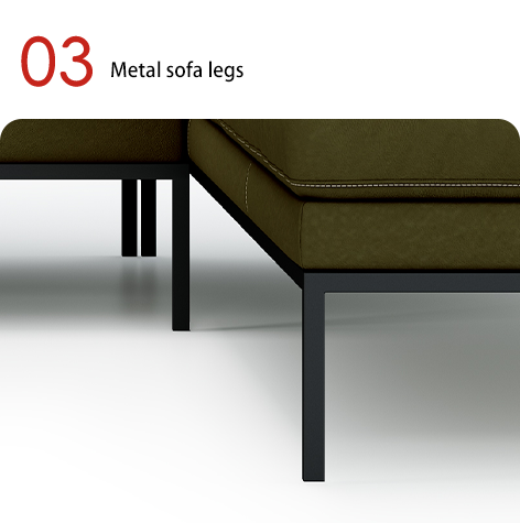 Support customization Nordic Minimalism Leather Sofa Set Office Bedroom Traditional Sectional Design Metal Legs Single/ Triple Seat Sofas Living Hotel