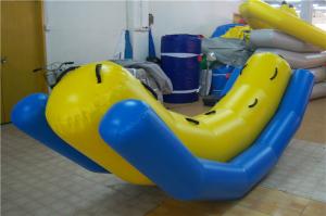Wholesale Yellow Blue Inflatable Seesaw Rocker , Big Blow Up Water Toys For Adults from china suppliers