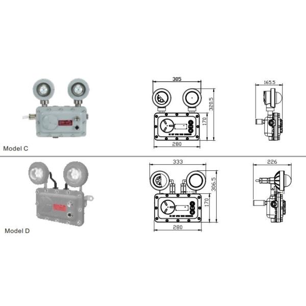IP66 LED Exit Emergency Light DC12-36V For Dangerous Place