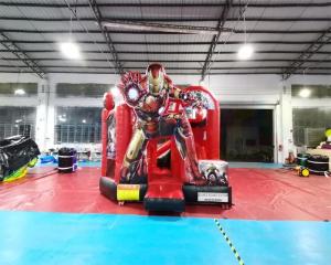 China Super Hero 1000D Inflatable Bounce House Combo For School on sale