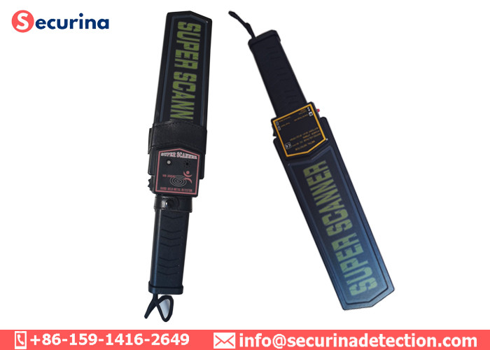 Manual Metal Hand Held Security Detector 20cm Area With Sound / Vibration