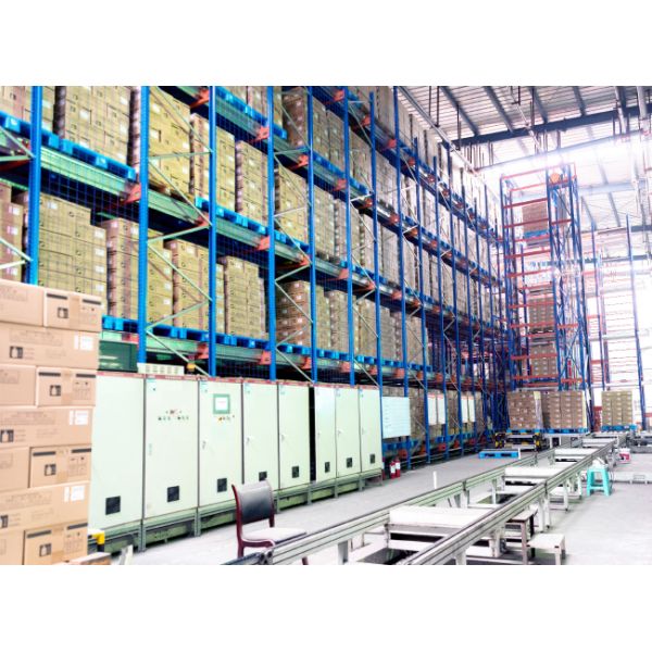 Two Way Radio Shuttle Cart And Carrier ASRS Automatic Storage And Retrieval System Pallet Runner Rack System