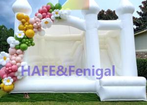 Wholesale Activity Wedding Inflatable Jumping Castle Pastel Bounce House White PVC from china suppliers
