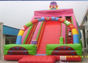 Wholesale Two Climbing Ladders Commercial Inflatable Slide , 7M Height Inflatable Clown Slide For Players from china suppliers